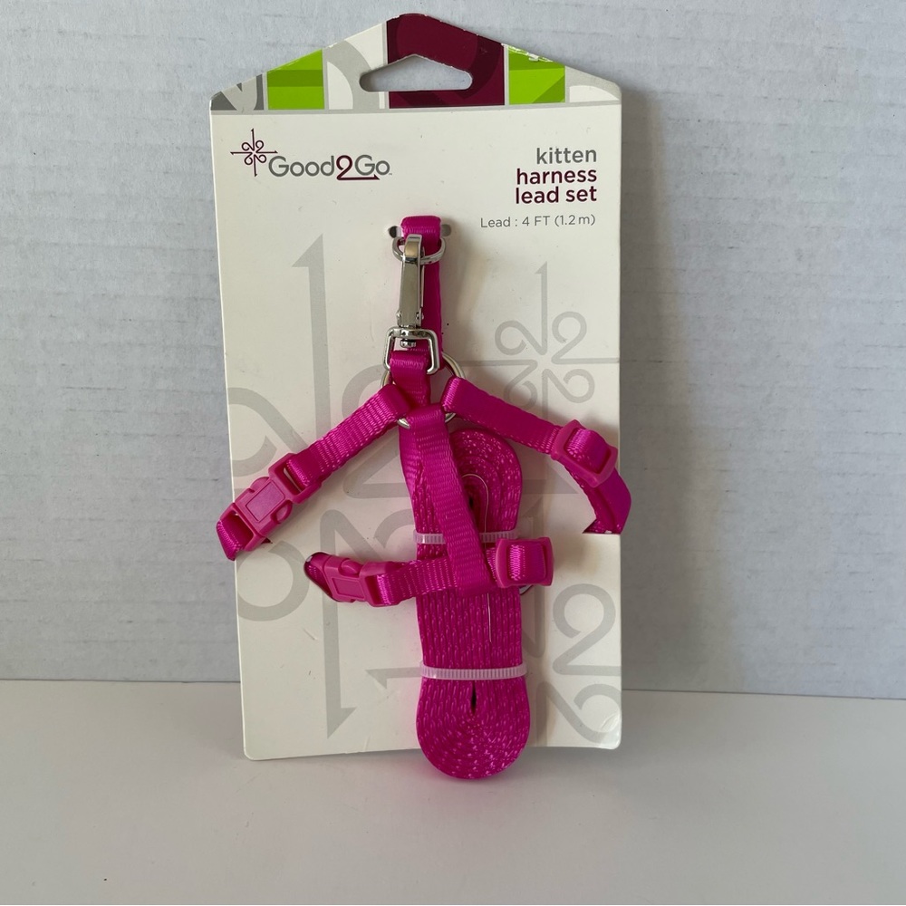 Kitten Pink Harness Lead Set